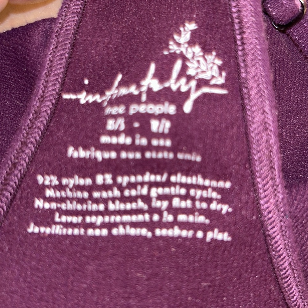 Free People ribbed Merlot body suit Sz sm/ med + FREE SHORTS - Picture 7 of 12